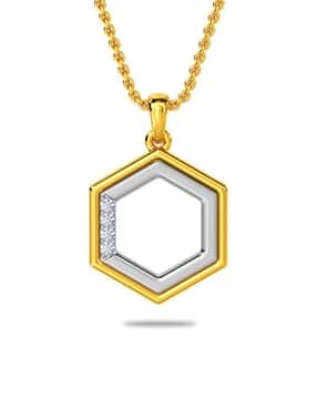 kisna jewellery Unisex Diamond-Studded Gold Pendant-picture-12