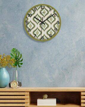 Geometric Print Round Analogue Wall Clock