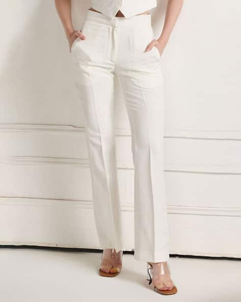 Women High-Rise Boot Fit Trousers