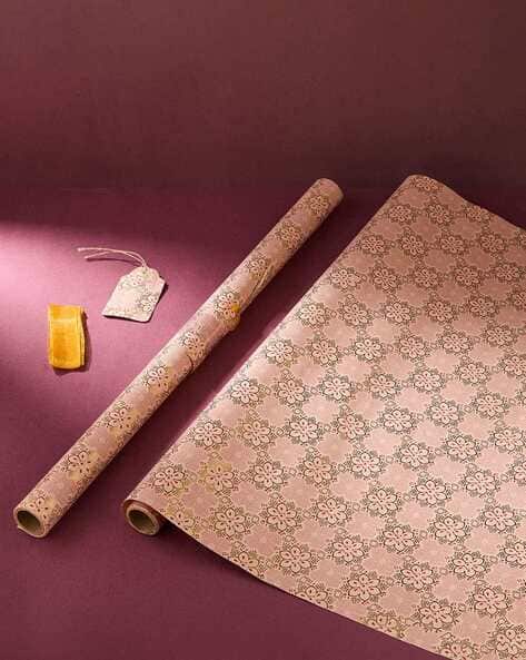 Fabindia Pink Paper Printed Sarkhaab Wrapping Sheet