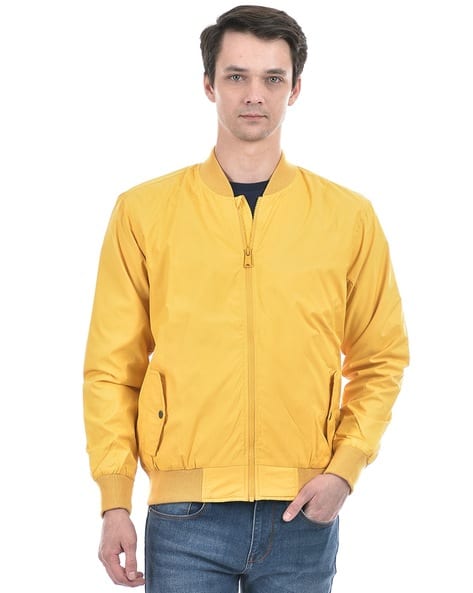 Ajio Yellow Jacket Jeans Ajio Harrington Fleece Jacket Mens