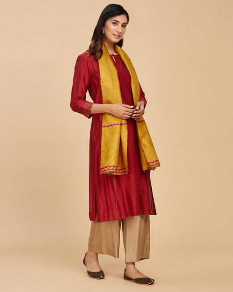 Women Mustard Stole Price in India