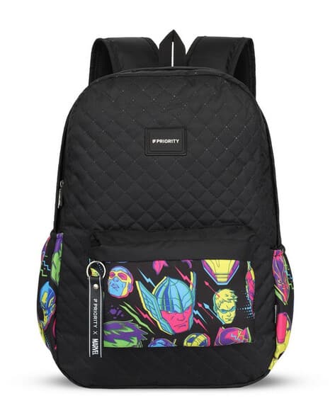 Boys Graphic Print Backpack with Adjustable Shoulder Strap