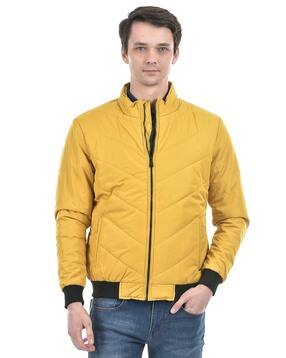 numero uno Men Quilted Zip-Front Regular Fit Bomber Jacket-picture-14