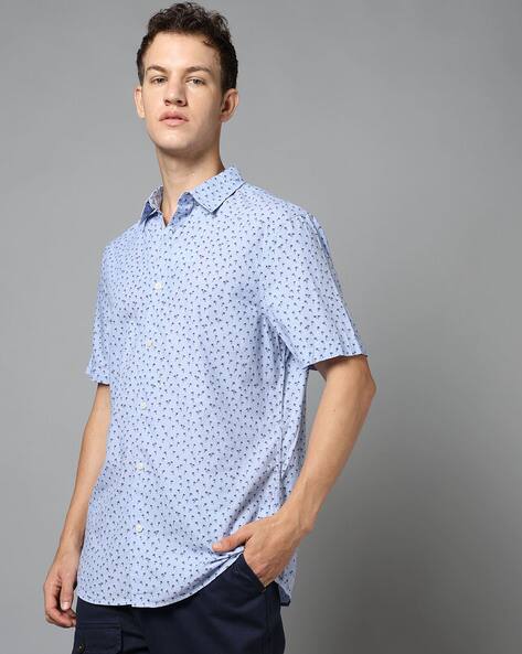 Marks & Spencer Men Tropical Print Regular Fit Easy Iron Shirt