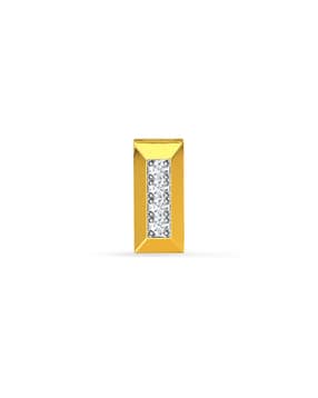 kisna jewellery Men Yellow Gold & Diamond Earrings-picture-1