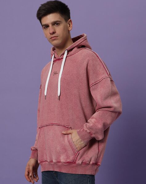 Pink oversized hoodie mens sale