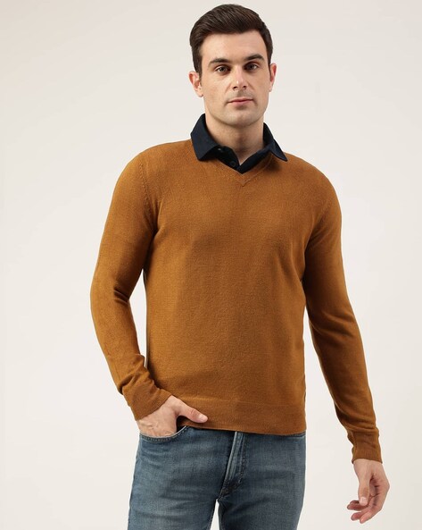 Marks and spencer v neck jumper mens hotsell