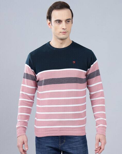 Cantabil Men Striped Tailored Fit Pullover