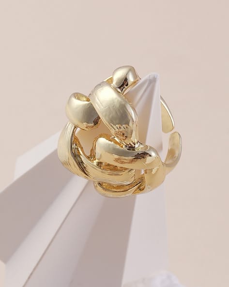 Sohi Women Gold-Plated Adjustable Ring