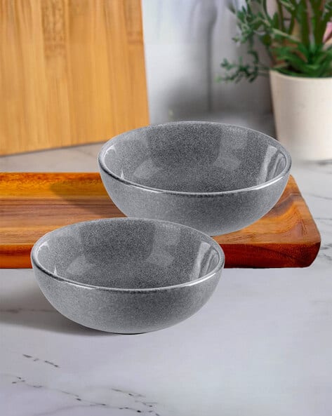Grey Glazed Stoneware Bowl
