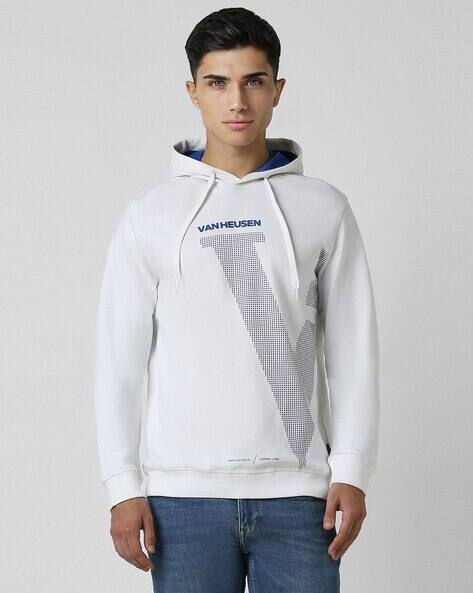Jeans Mens White Hoodie Sale Men Brand Print Regular Fit Hoodie