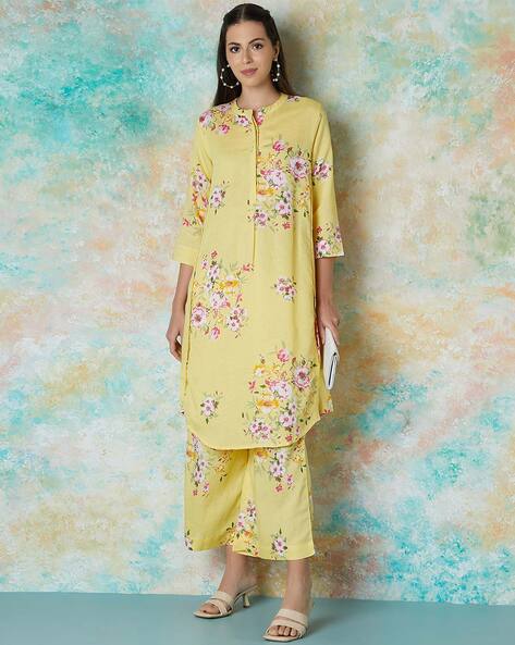 Buy Yellow Kurta Suit Sets for Women by MELANGE BY LIFESTYLE Online Ajio