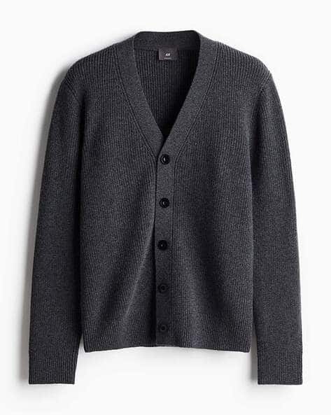 Men Regular Fit Wool Cardigan