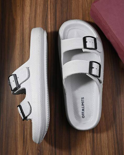 OFF LIMITS Men Regular Fit Slides with Buckle Accent
