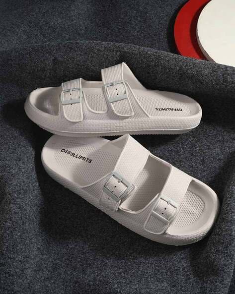OFF LIMITS Men Regular Fit Slides with Buckle Accent