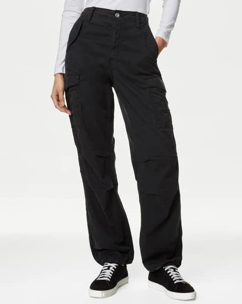 Buy Black Trousers Pants for Women by Marks Spencer Online