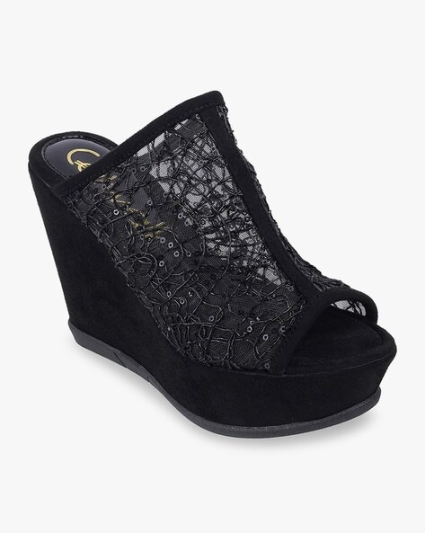 Catwalk Women Embellished Slip-On Wedges