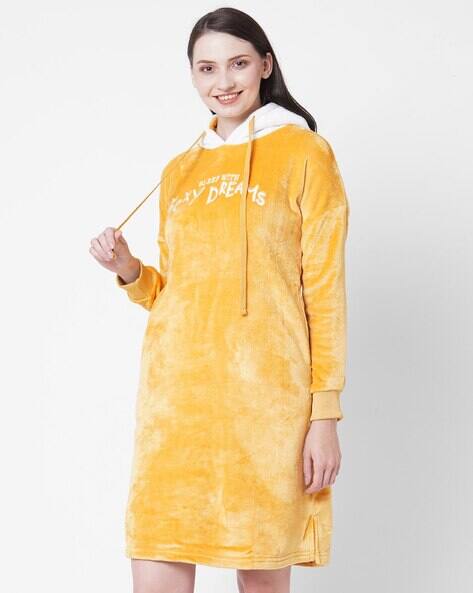 Buy Mustard Nightshirts&Nighties for Women by SWEET DREAMS Online
