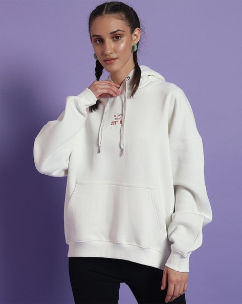 Buy White Sweatshirt Hoodies for Women by POCKMAN Online Ajio