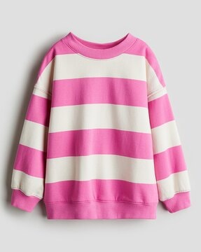 H fashion and m striped sweatshirt