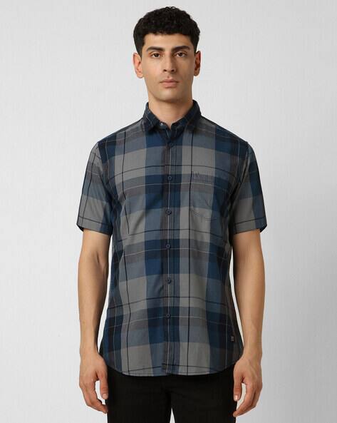 slim fit dress slacks Van Heusen Slim Fit Ultra Wrinkle Free Stretch FLEX Solid Dress Shirt in  Grey Mist main image 1