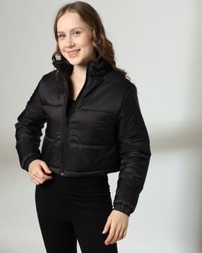 rio basic Women Puffer Quilted Slim Fit Jacket-picture-12