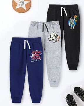 trampoline Boys Pack of 3 Printed Joggers-picture-24