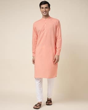 fabindia Men Slim Fit Long Kurta-picture-38
