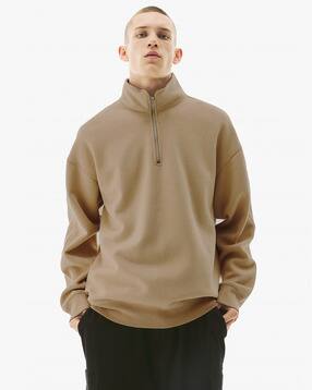 Men Oversized Fit Turtleneck Sweatshirt-image-29