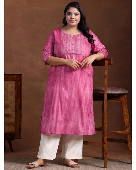 Buy Pink Kurtas for Women by Extra Love by Libas Online Ajio