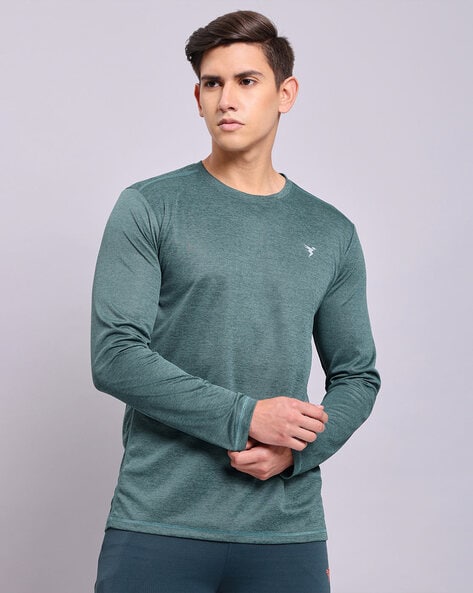 Crew-Neck T-Shirt with Full Sleeves