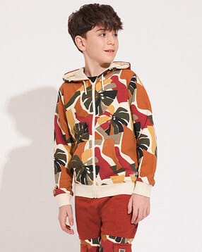 jack & jones Tropical Print Zip-Front Hoodie-picture-13