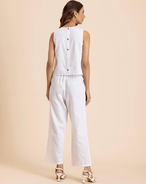 Buy White Co-ord Sets for Women by Moomaya Online