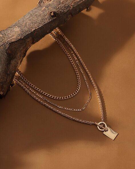 Sohi Women Gold-Plated Multi-Layered Necklace
