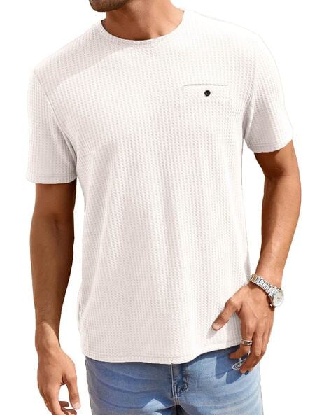 Men Regular Fit Crew-Neck T-Shirt