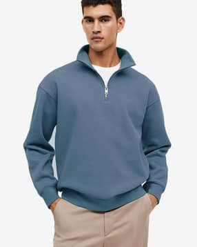 mischief monkey Men Oversized Fit Turtleneck Sweatshirt-picture-26