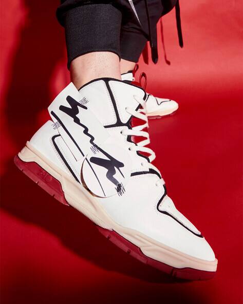 Buy 7-10 Lace-Up Sneakers with High-Tops Ankle White Color Men