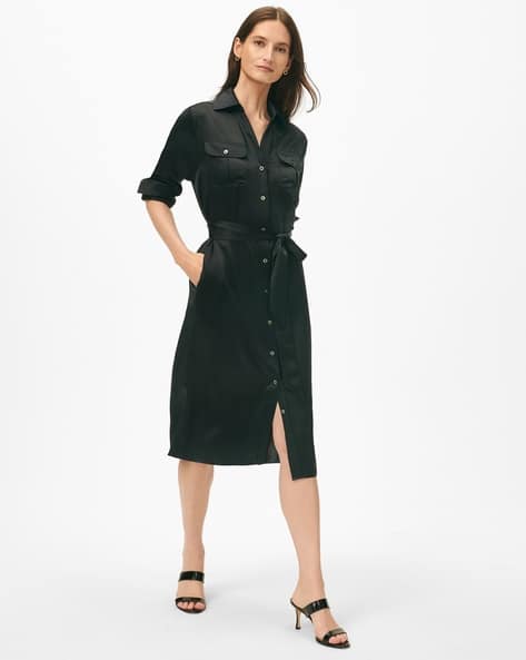 Women Shirt Dress with Belt