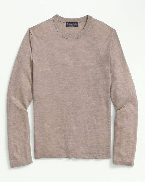 BROOKS BROTHERS Men Heathered Regular Fit Lightweight Pullover
