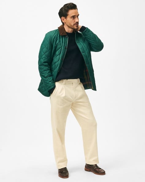 Buy BROOKS BROTHERS Men Diamond Quilted Regular Fit Trucker Jacket