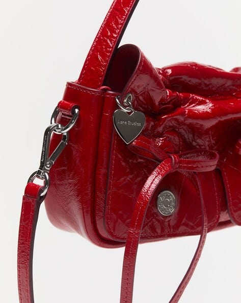ショルダーバッグ・ポシェット Acne Studios 'Multipocket' Shiny Red Leather Bag Acne Studios - マルチポケットバッグ - レッド