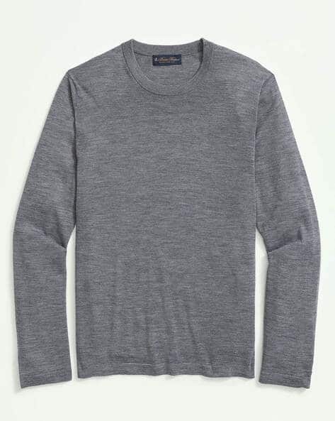 Men Heathered Regular Fit Lightweight Pullover