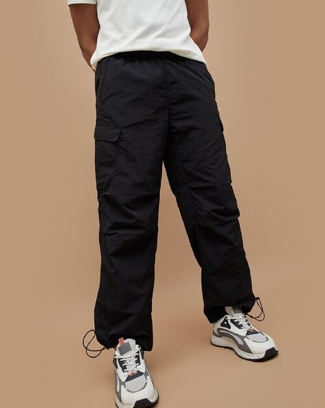 Men Straight Track Pants with Elasticated Waist