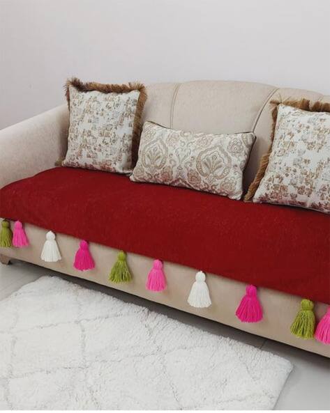 Buy Red Furnishing Fabrics for Home Kitchen by Throw Pillow