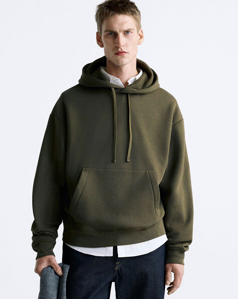 Men Oversized Fit Hoodie with Kangaroo Pockets