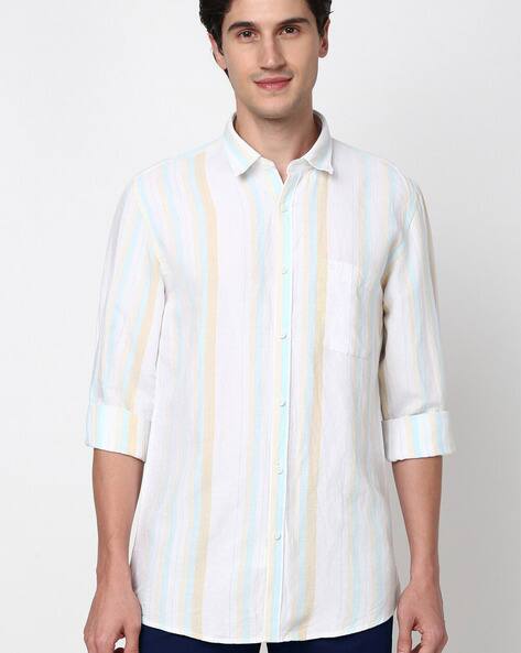 PETER ENGLAND Spread Collar Shirt with Full Sleeves