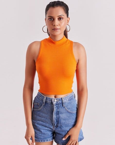 Women Ribbed Slim Fit Tank Top