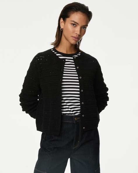 Buy Black Sweaters Cardigans for Women by Marks Spencer Online Ajio