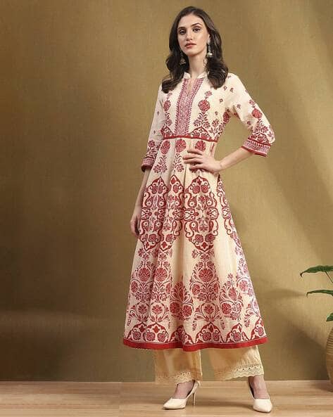 Women Floral Print Anarkali Suit Set